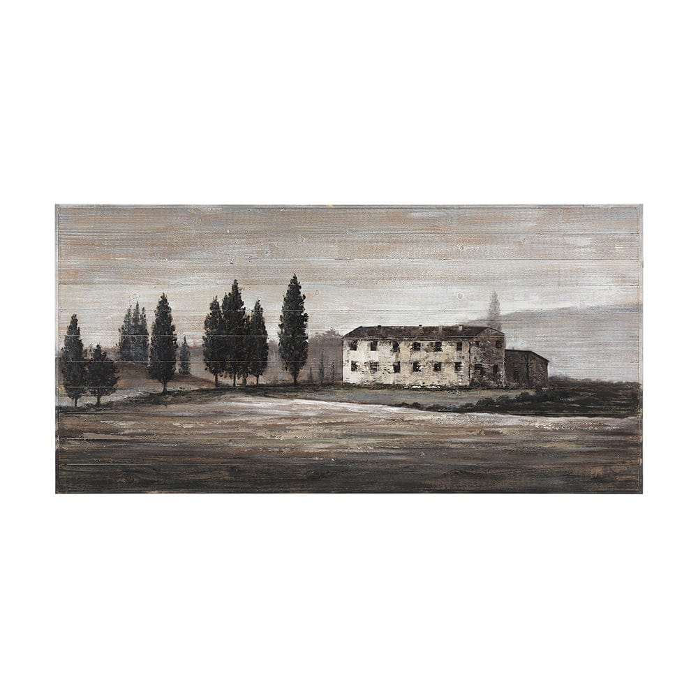 Mercana - Tuscan Cypress 60x36 Hand Painted on Wood Oil Painting - 70372 view 1
