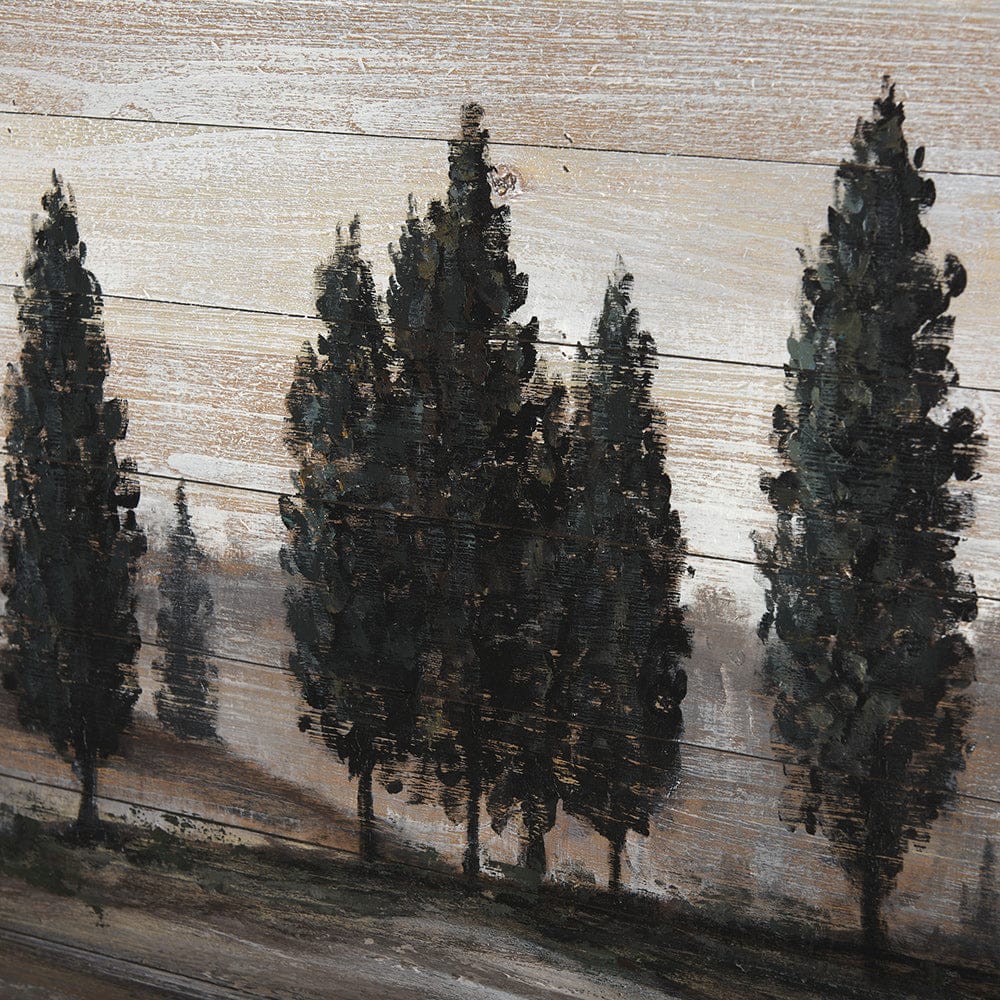 Mercana - Tuscan Cypress 60x36 Hand Painted on Wood Oil Painting - 70372 view 7