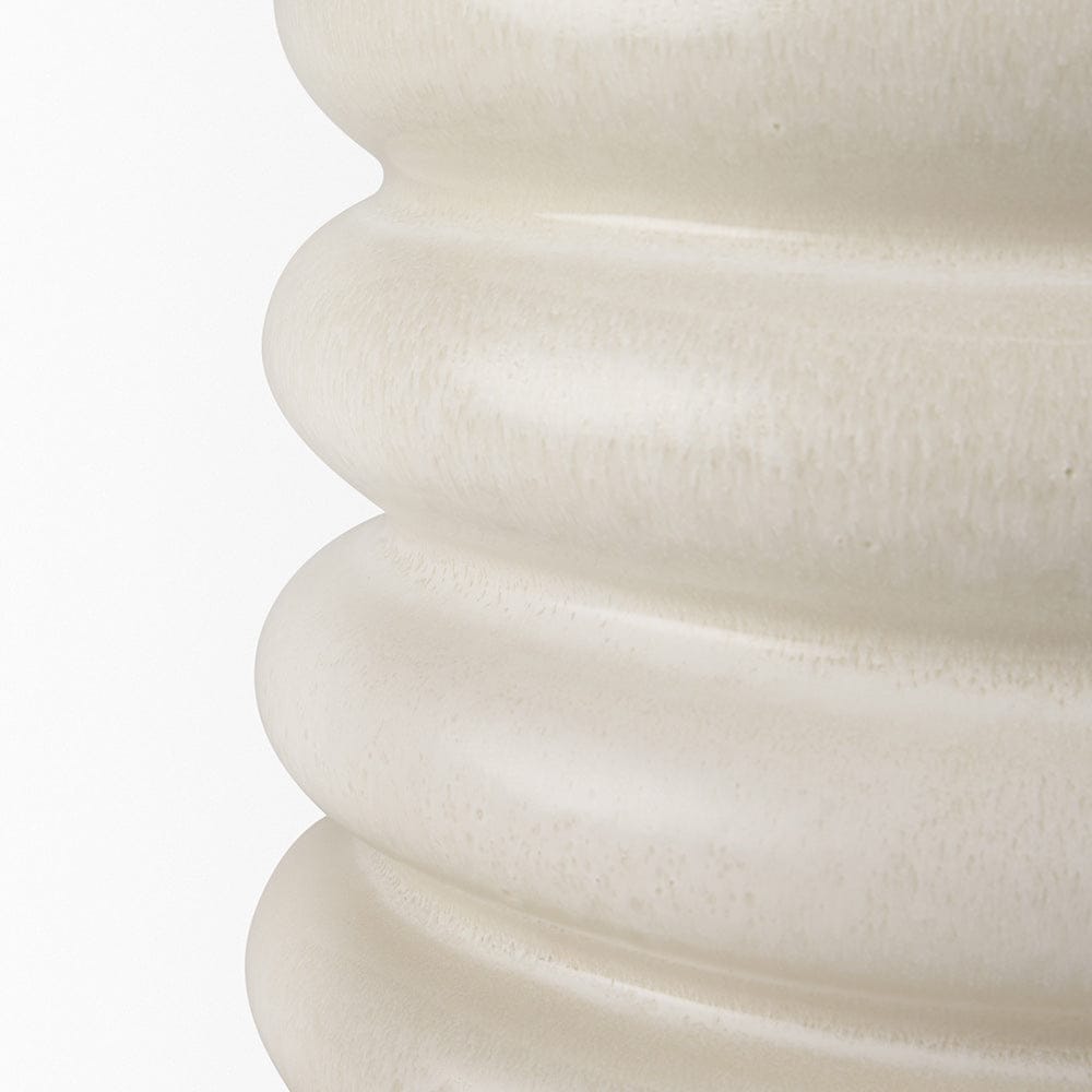Mercana - Twyla Short Cream Glazed Floor Vase - 70981 view 5