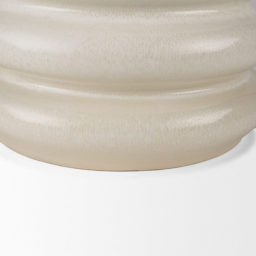 Mercana - Twyla Short Cream Glazed Floor Vase - 70981 view 6