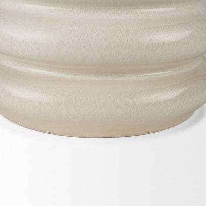 Mercana - Twyla Short Cream Glazed Floor Vase - 70981 view 6