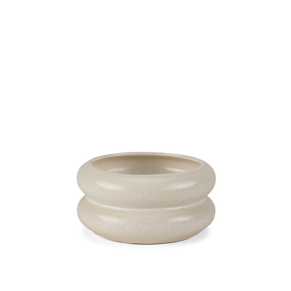 Mercana - Twyla Short Cream Glazed Ring Pot - 70979 view 1