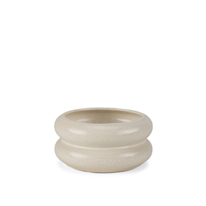Mercana - Twyla Short Cream Glazed Ring Pot - 70979 view 1