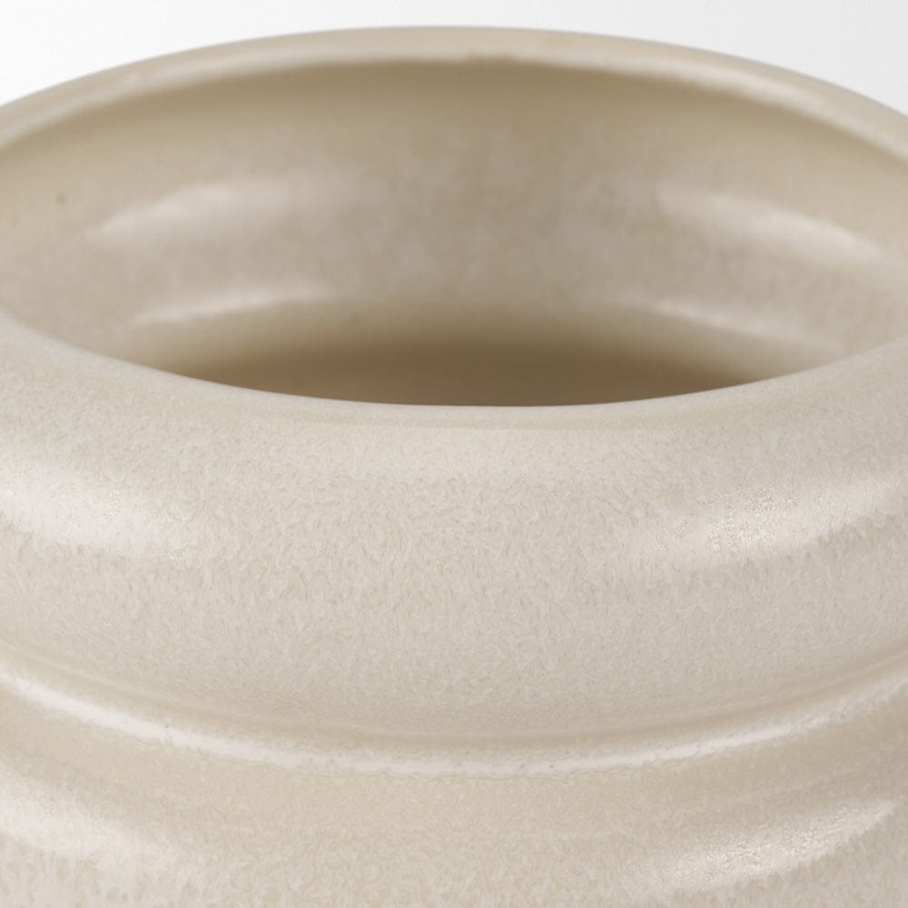 Mercana - Twyla Short Cream Glazed Ring Pot - 70979 view 4