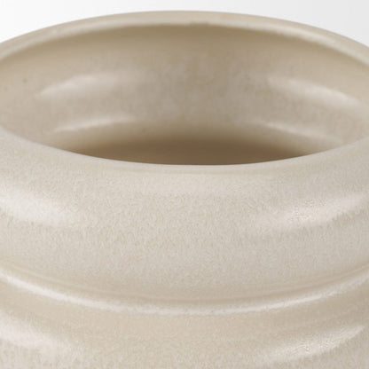 Mercana - Twyla Short Cream Glazed Ring Pot - 70979 view 4