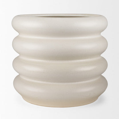 Mercana - Twyla Tall Cream Glazed Floor Ceramic Vase - 70982 view 2