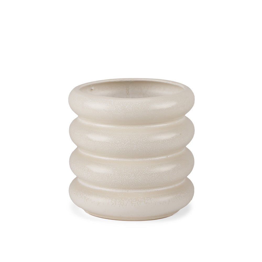 Mercana - Twyla Tall Cream Glazed Ring Pot - 70980 view 1