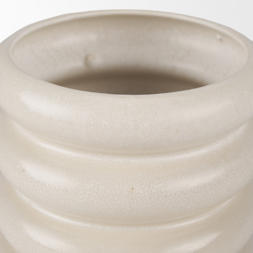 Mercana - Twyla Tall Cream Glazed Ring Pot - 70980 view 4