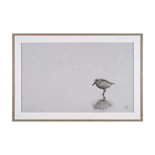 Mercana - Tybee Island Sanderling by Nathan Larson a Hand Embellished Framed Photo Print under Glass - 15861 view 1
