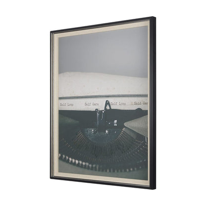 Mercana - Typewriter Notes Care by Mercana Studio Hand Embellished Textured Framed Art Print Matted under Glas - 14195 view 2