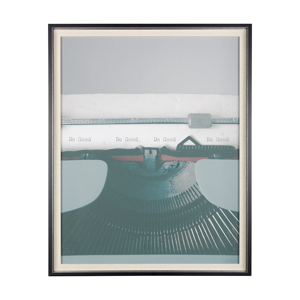 Mercana - Typewriter Notes Good by Mercana Studio Hand Embellished Textured Framed Art Print Matted under Glas - 14196 view 1