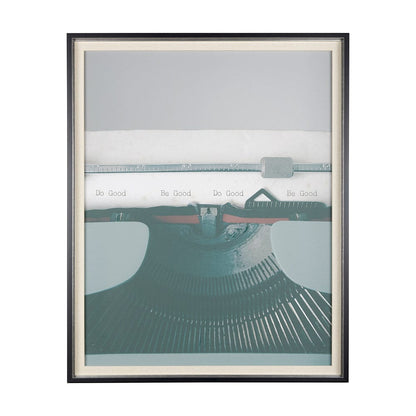 Mercana - Typewriter Notes Good by Mercana Studio Hand Embellished Textured Framed Art Print Matted under Glas - 14196 view 1