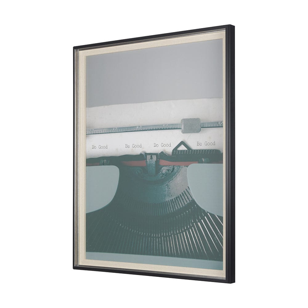 Mercana - Typewriter Notes Good by Mercana Studio Hand Embellished Textured Framed Art Print Matted under Glas - 14196 view 2
