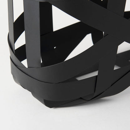 Mercana - Tyrell 23L x 11W; 18L x 8W Black Iron Metal Baskets (Set of 2) - 67798 view 10