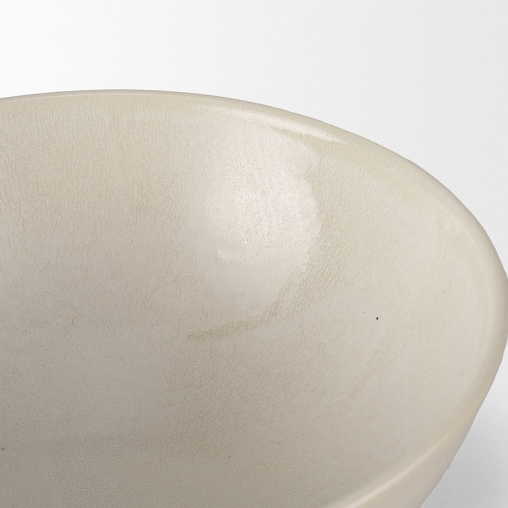 Mercana - Tyren Cream Glazed Decorative Round Ceramic Bowl - 70977 view 3