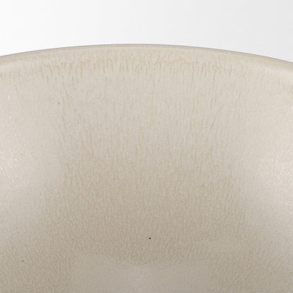 Mercana - Tyren Cream Glazed Decorative Round Ceramic Bowl - 70977 view 4