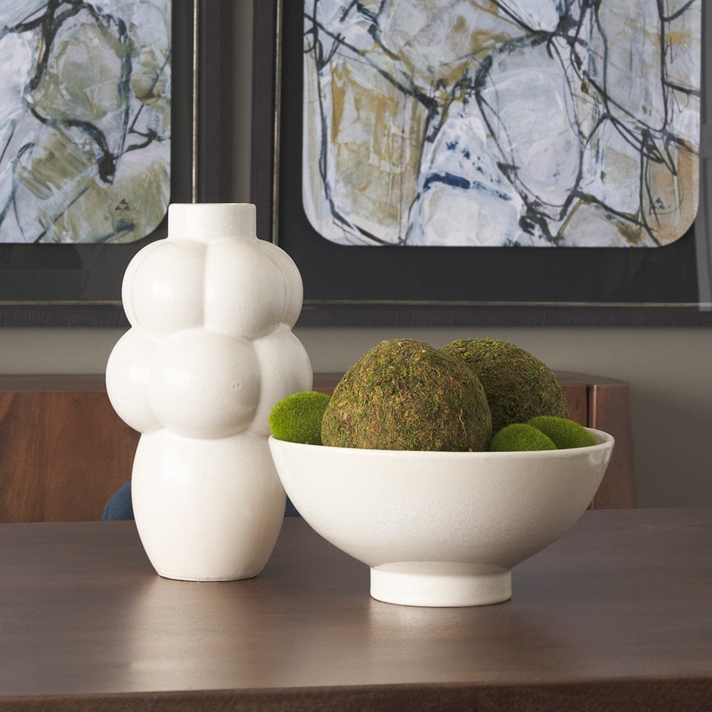Mercana - Tyren Cream Glazed Decorative Round Ceramic Bowl - 70977 view 7