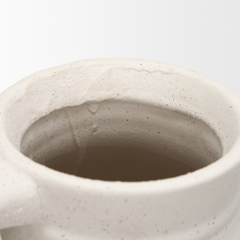 Mercana - Tyrus Large Textured Matte White w/ Speckling Ceramic Vase - 70992 view 5
