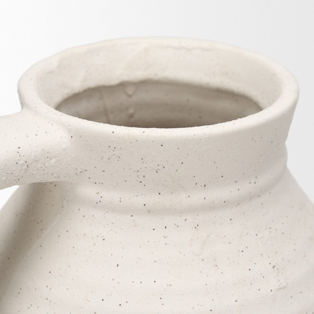 Mercana - Tyrus Large Textured Matte White w/ Speckling Ceramic Vase - 70992 view 6
