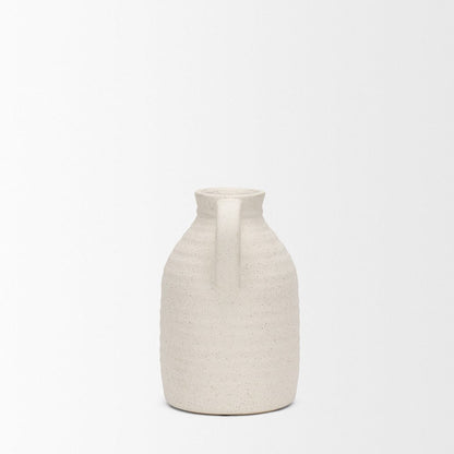 Mercana - Tyrus Medium Textured Matte White w/ Speckling Ceramic Vase - 70991 view 3