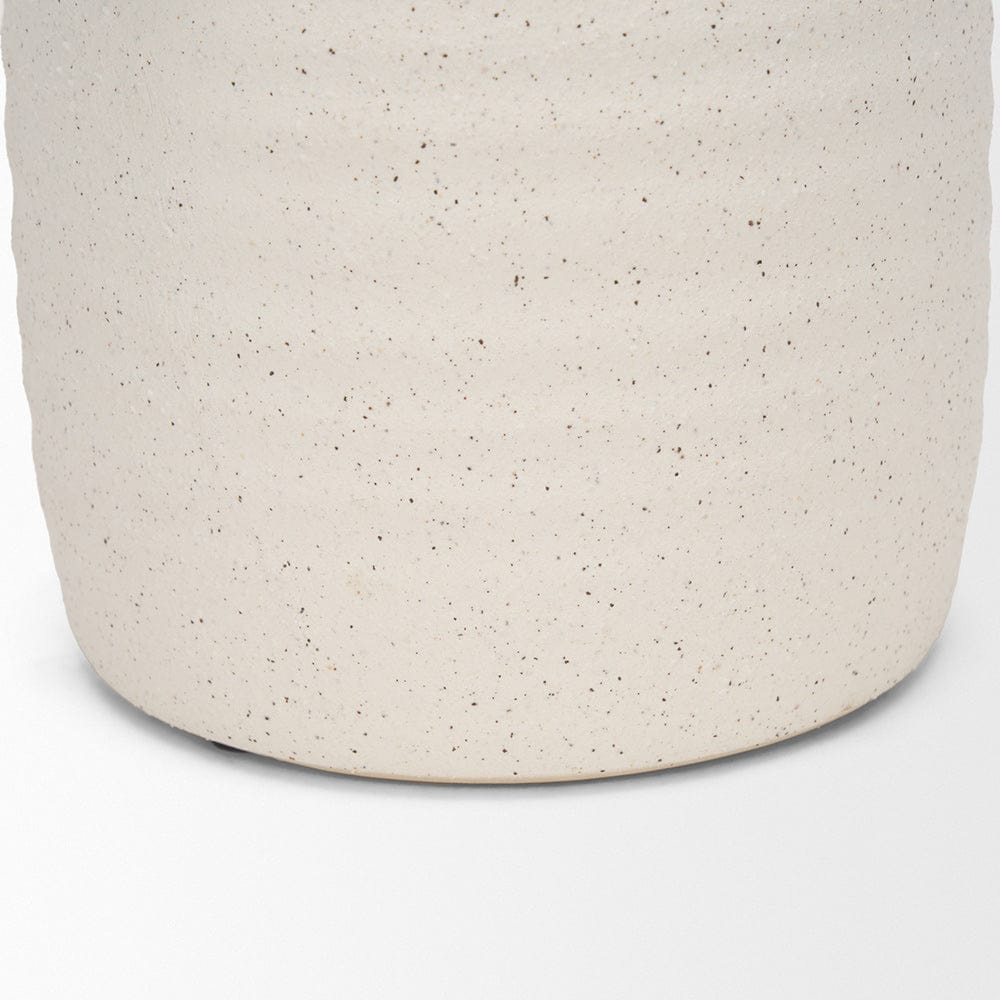 Mercana - Tyrus Medium Textured Matte White w/ Speckling Ceramic Vase - 70991 view 7