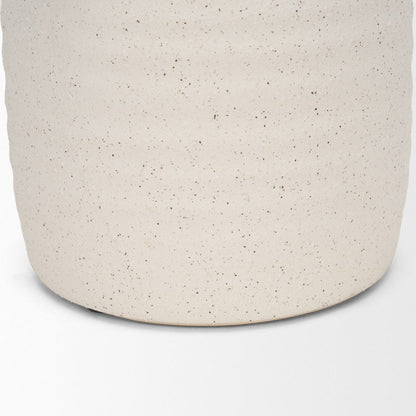 Mercana - Tyrus Medium Textured Matte White w/ Speckling Ceramic Vase - 70991 view 7