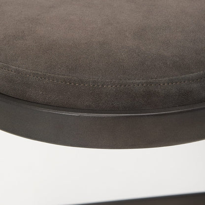 Mercana - Tyson 17L x 18W x 28H Brown/Gray Suede W/ Metal Frame Counter Stool - 69269_CLOSEOUT view 9