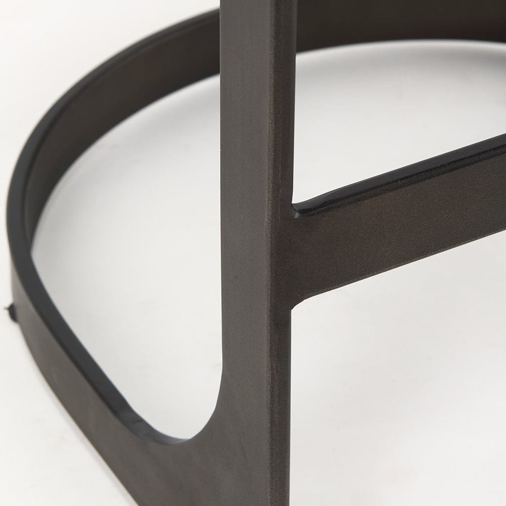 Mercana - Tyson 17L x 18W x 28H Brown/Gray Suede W/ Metal Frame Counter Stool - 69269_CLOSEOUT view 10