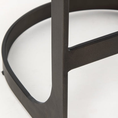 Mercana - Tyson 17L x 18W x 28H Brown/Gray Suede W/ Metal Frame Counter Stool - 69269_CLOSEOUT view 10