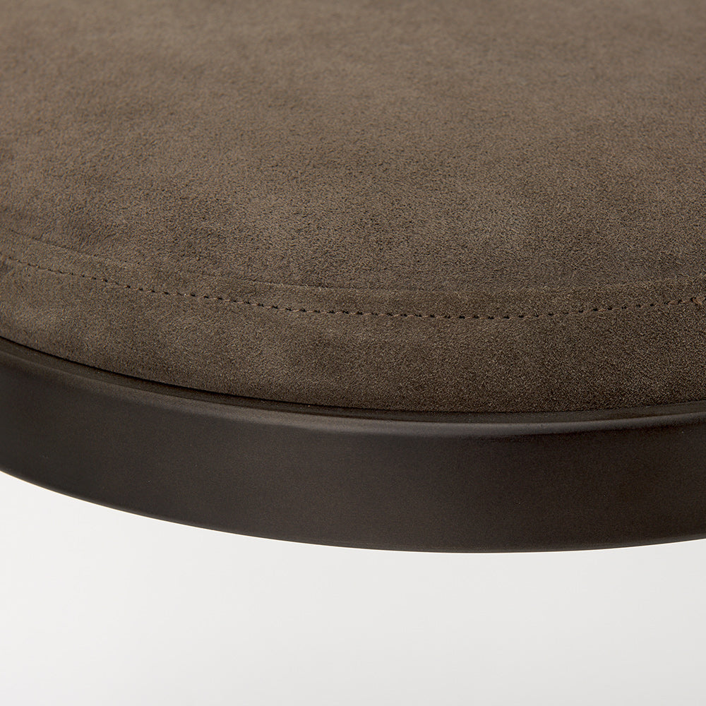Mercana - Tyson 17L x 18W x 31H Brown/Gray Suede W/ Metal Frame Bar Stool - 69272_CLOSEOUT view 8