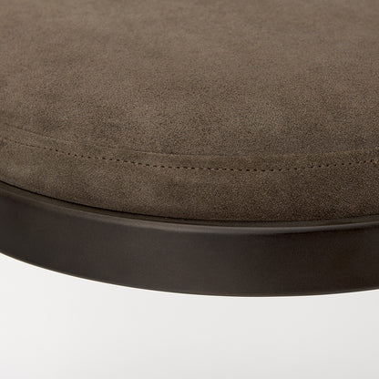 Mercana - Tyson 17L x 18W x 31H Brown/Gray Suede W/ Metal Frame Bar Stool - 69272_CLOSEOUT view 8