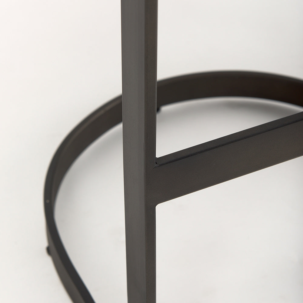 Mercana - Tyson 17L x 18W x 31H Brown/Gray Suede W/ Metal Frame Bar Stool - 69272_CLOSEOUT view 9