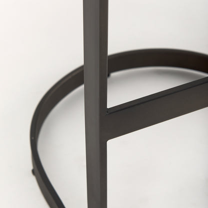 Mercana - Tyson 17L x 18W x 31H Brown/Gray Suede W/ Metal Frame Bar Stool - 69272_CLOSEOUT view 9