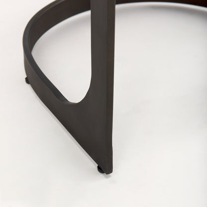 Mercana - Tyson 17L x 18W x 31H Brown/Gray Suede W/ Metal Frame Bar Stool - 69272_CLOSEOUT view 10