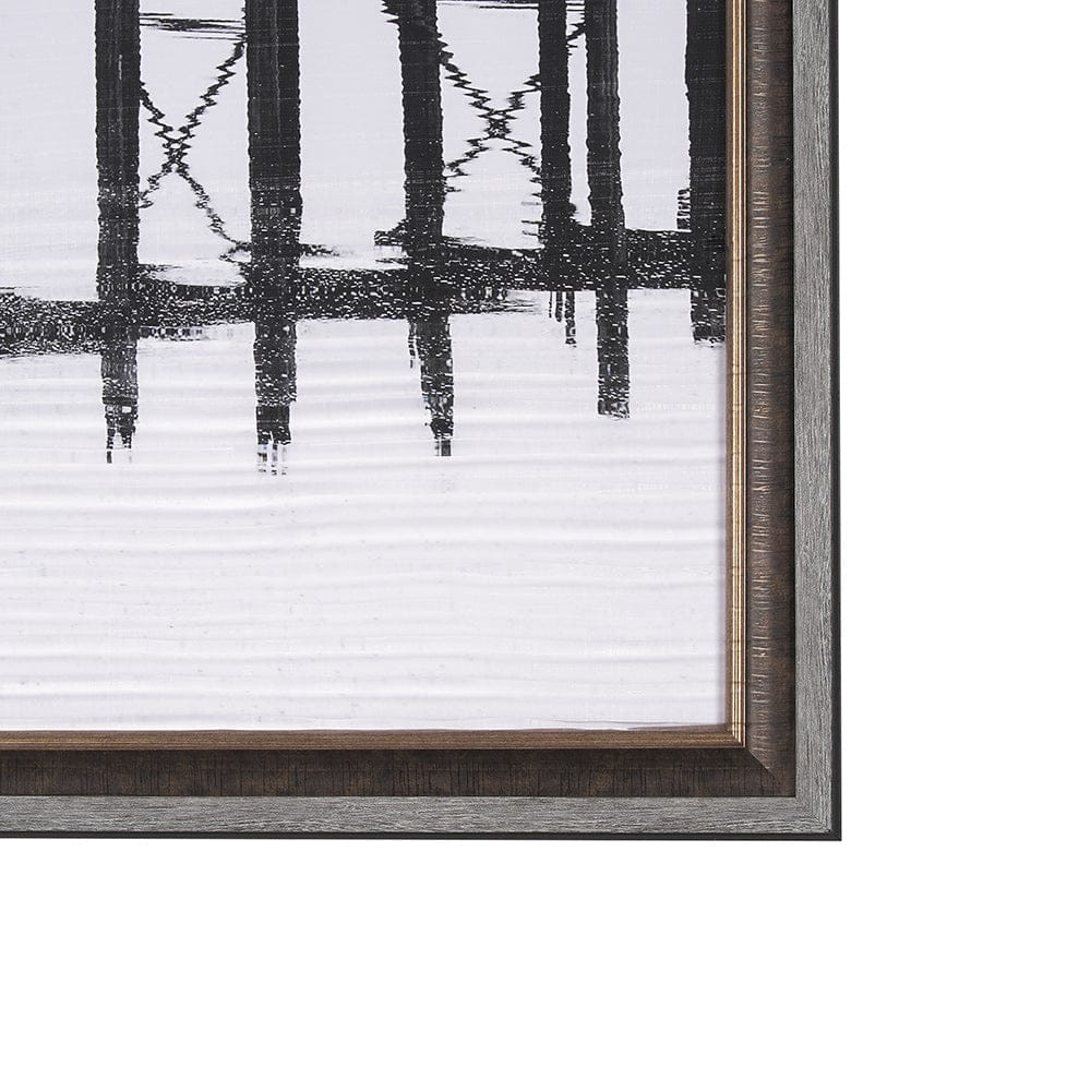 Mercana - U Bein Bridge by Mercana Studio a Hand Embellished Textured Framed Art Print Matted under Glass - 13930 view 4
