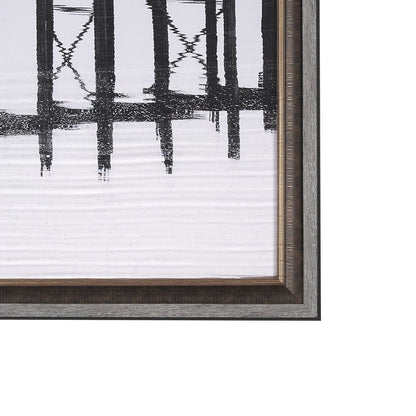 Mercana - U Bein Bridge by Mercana Studio a Hand Embellished Textured Framed Art Print Matted under Glass - 13930 view 4