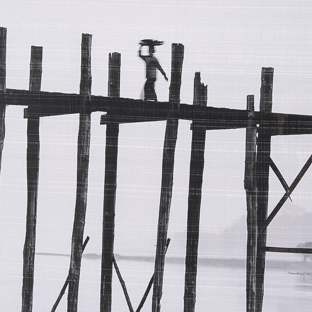 Mercana - U Bein Bridge by Mercana Studio a Hand Embellished Textured Framed Art Print Matted under Glass - 13930 view 8