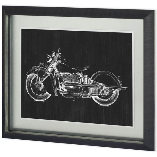 Mercana - UA CH Motorcycle Graphic I by Megan Meagher Hand Embellished Framed Art Print Matted under Glass - 10850 view 1