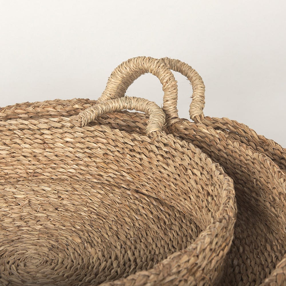 Mercana - Ulana Round Nesting Seagrass Trays w/ Loop Handles (Set of 3) - 70226 view 6