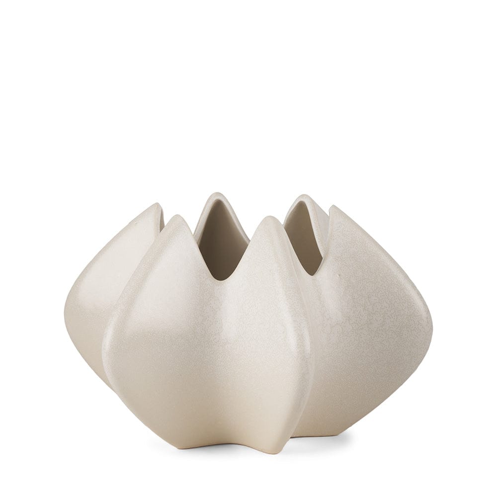 Mercana - Ulrich Sculptural Cream Glazed Ceramic Vase - 70975 view 1
