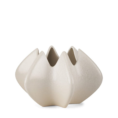 Mercana - Ulrich Sculptural Cream Glazed Ceramic Vase - 70975 view 1
