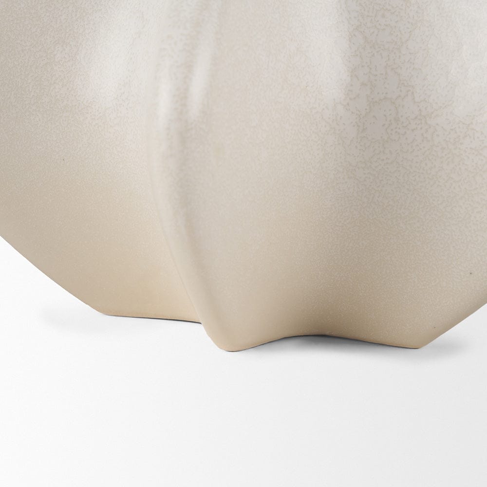 Mercana - Ulrich Sculptural Cream Glazed Ceramic Vase - 70975 view 7