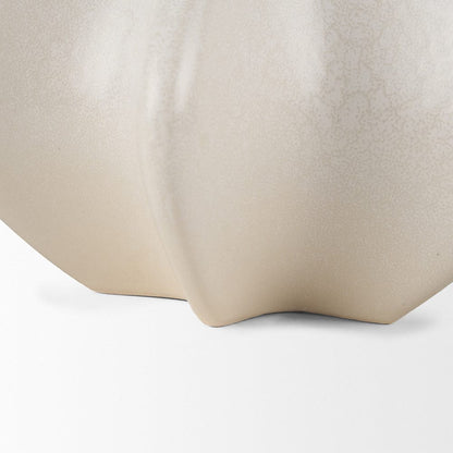 Mercana - Ulrich Sculptural Cream Glazed Ceramic Vase - 70975 view 7