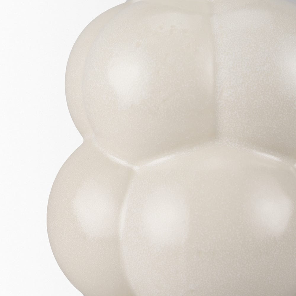 Mercana - Ulvi Cream Glazed Bubble Ceramic Vase - 70974 view 5