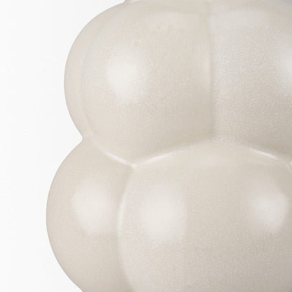 Mercana - Ulvi Cream Glazed Bubble Ceramic Vase - 70974 view 5