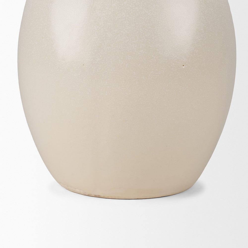 Mercana - Ulvi Cream Glazed Bubble Ceramic Vase - 70974 view 6