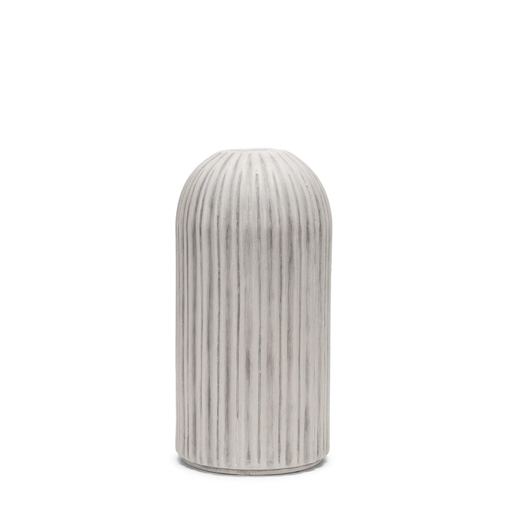 Mercana - Ummi Small Off White w/ Gray-Brown Antiquing Ceramic Floor Vase - 70997 view 1