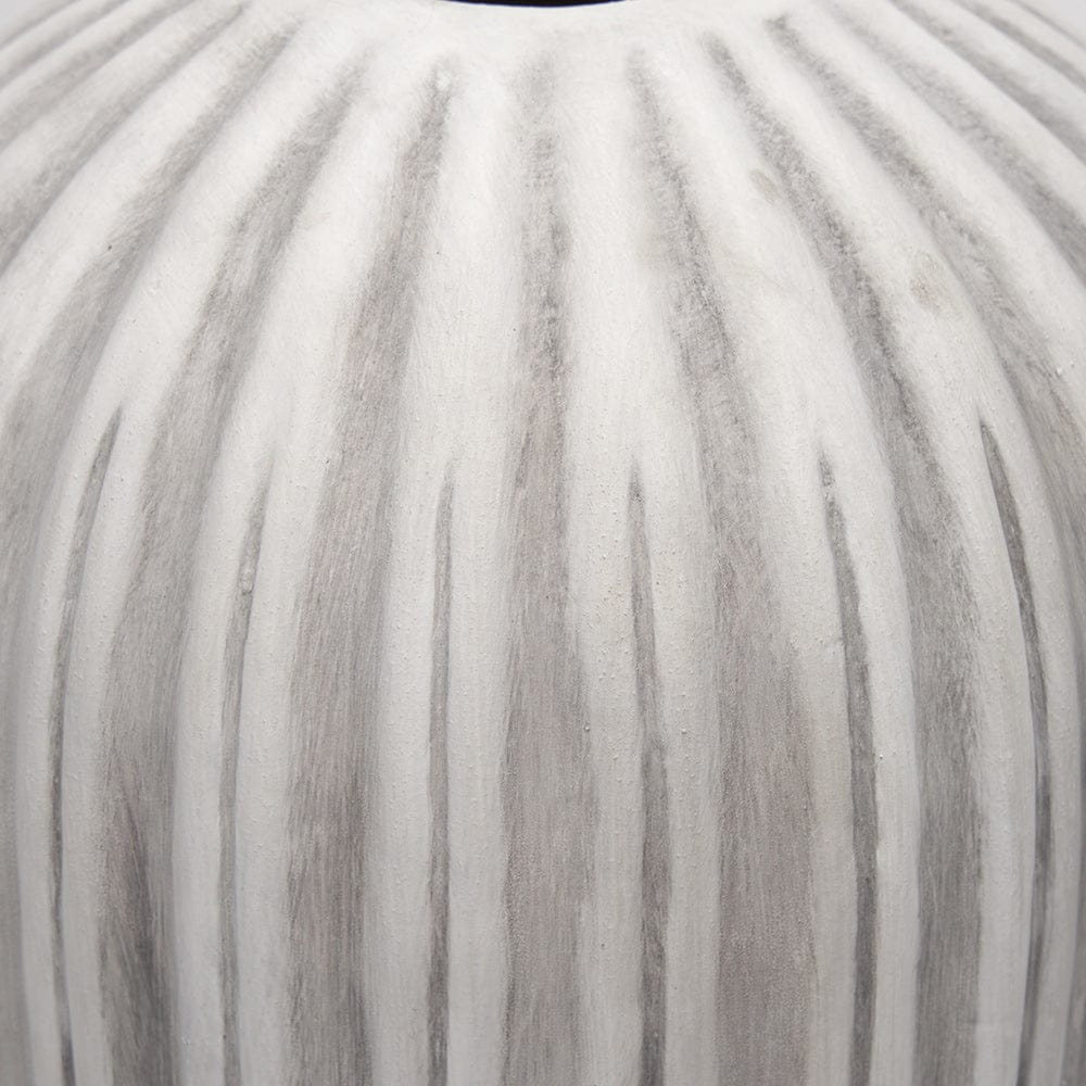 Mercana - Ummi Small Off White w/ Gray-Brown Antiquing Ceramic Floor Vase - 70997 view 4