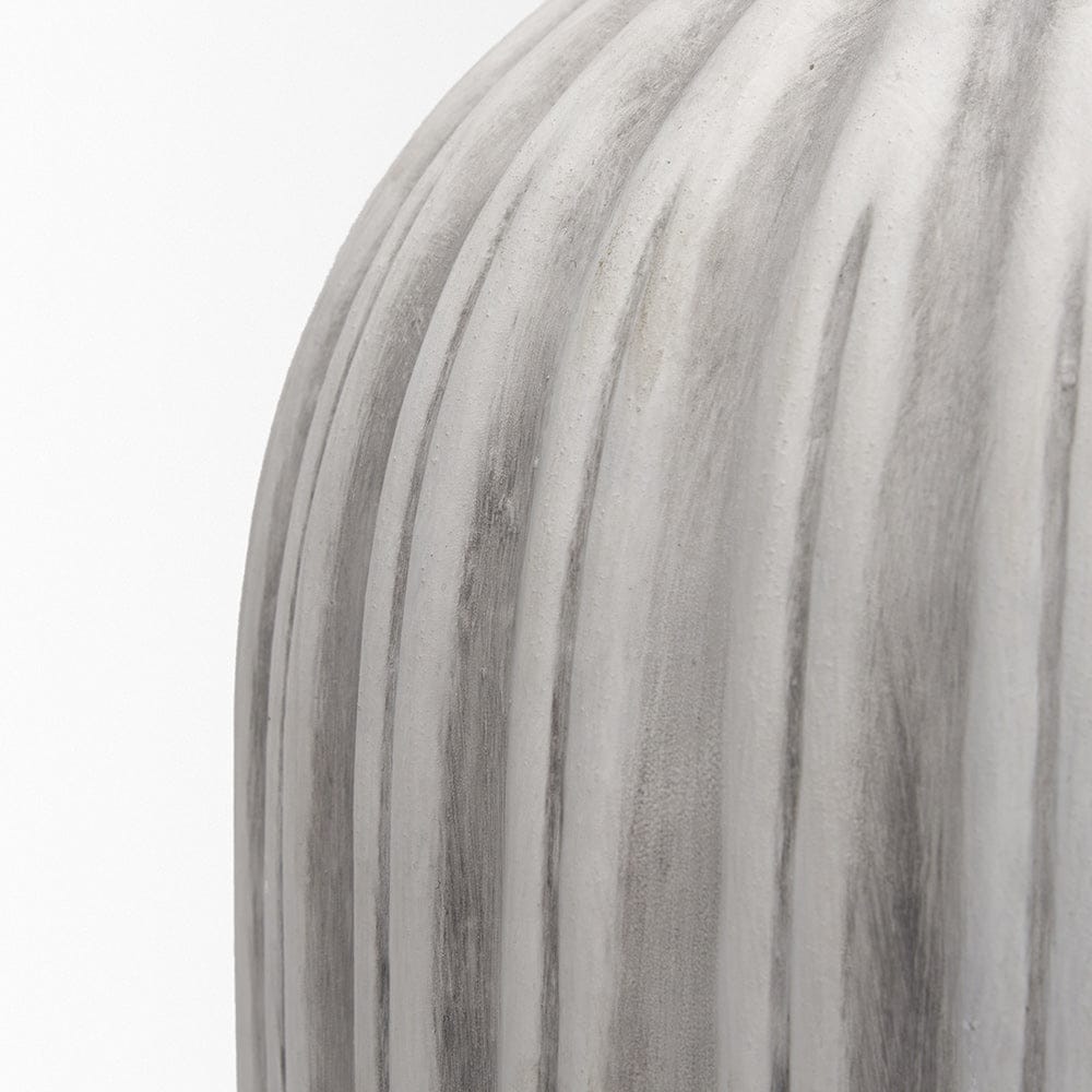 Mercana - Ummi Small Off White w/ Gray-Brown Antiquing Ceramic Floor Vase - 70997 view 5