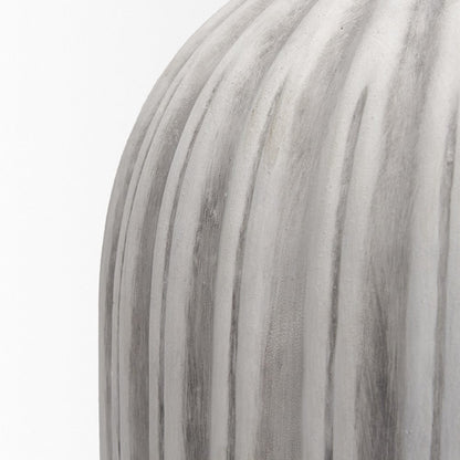 Mercana - Ummi Small Off White w/ Gray-Brown Antiquing Ceramic Floor Vase - 70997 view 5